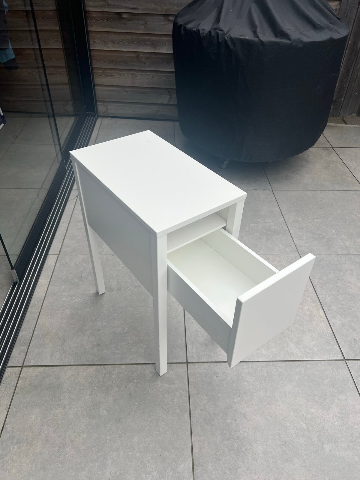 IKEA NORDLI Nachtkastje met lade - Wit, Ophalen, Gebruikt, Minder dan 45 cm, 55 tot 70 cm