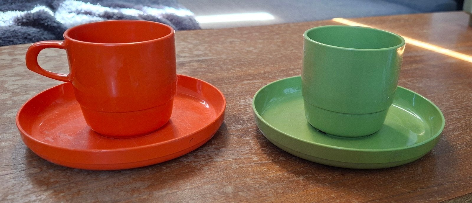 Vintage koffiekopjes Mepal, Kunststof, Gebruikt, Mepal, Vintage