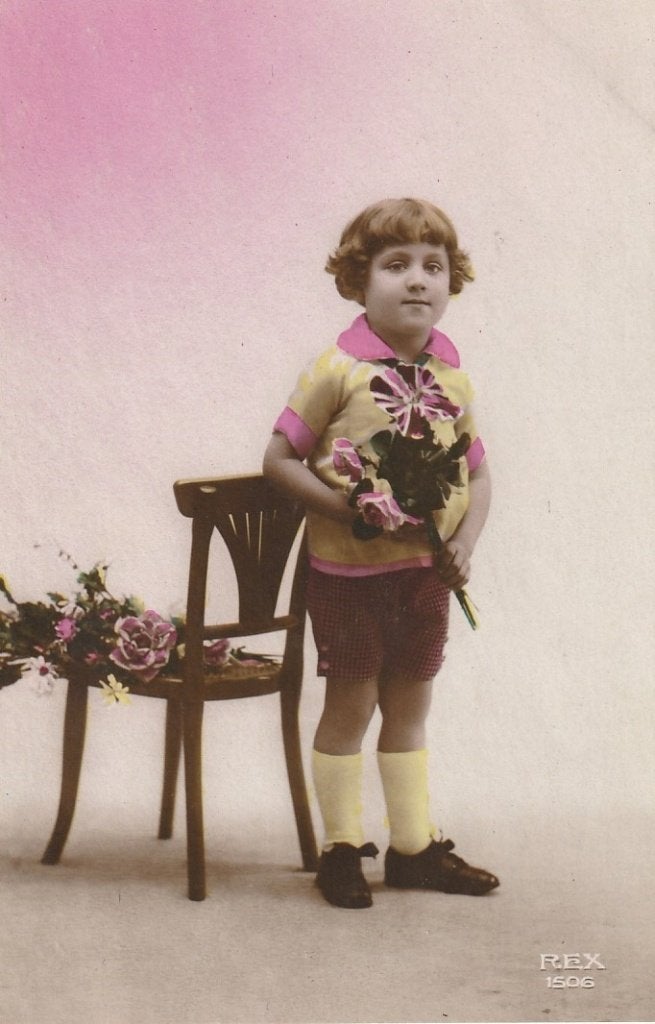 JONGEN STOEL UIT 1922 ZEER MOOIE OUDE KAART KO971, Ophalen of Verzenden, 1920 tot 1940, Gelopen, Overige thema's