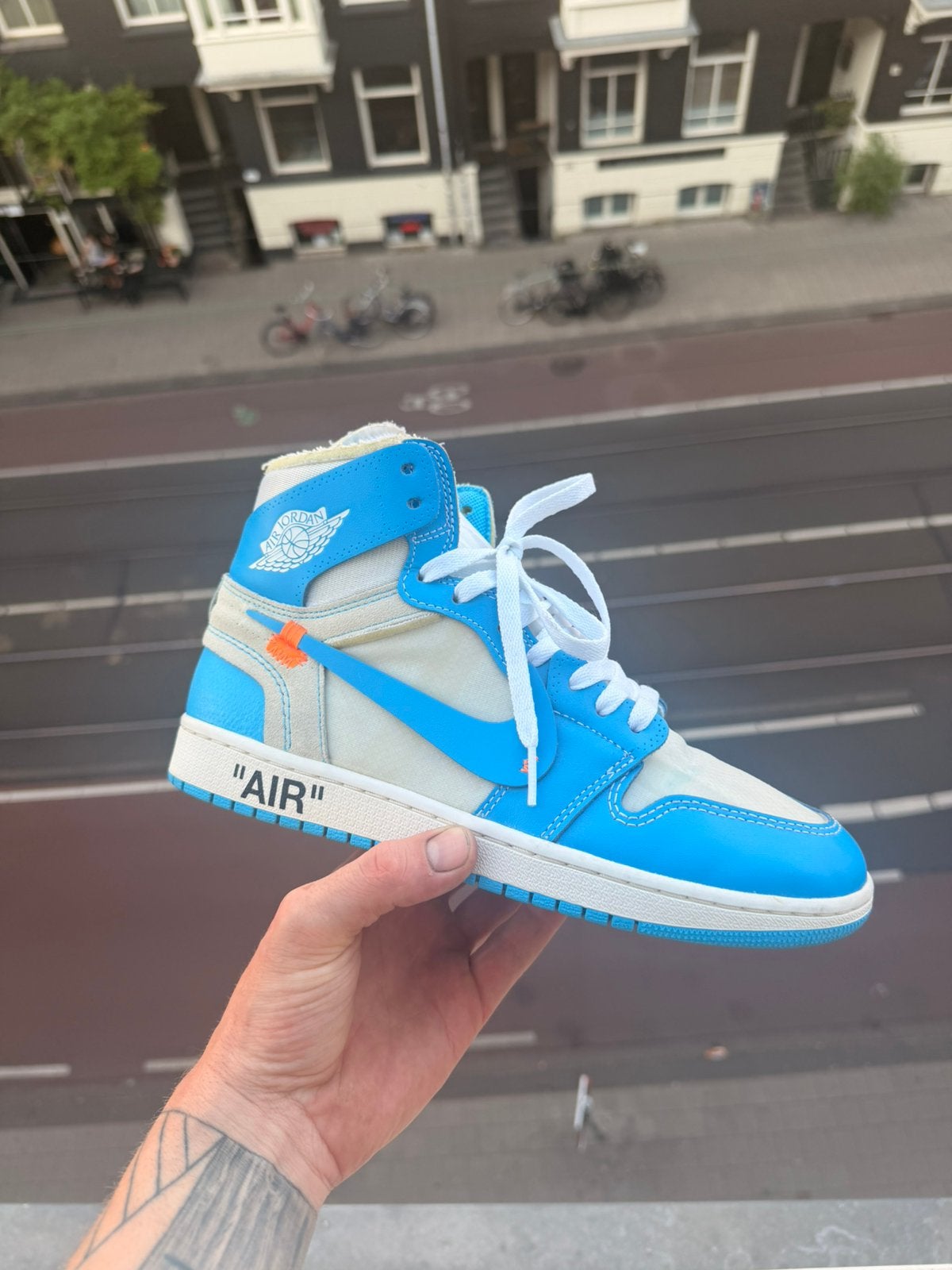 NIKE JORDAN 1 HIGH X OFF WHITE, Kleding | Heren, Schoenen, Ophalen of Verzenden, Zo goed als nieuw, Wit