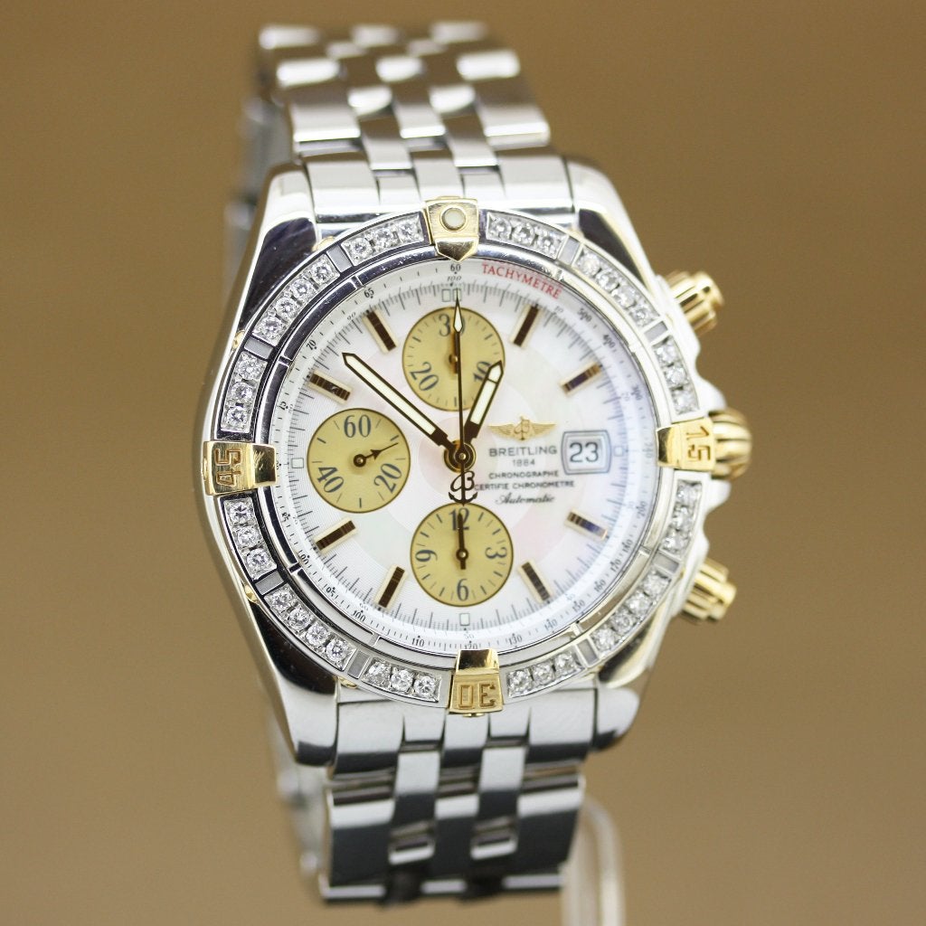 Breitling Chronomat Evolution B13356 MOP, Sieraden, Tassen en Uiterlijk, Horloges | Heren, Staal, Gebruikt, Breitling, Polshorloge