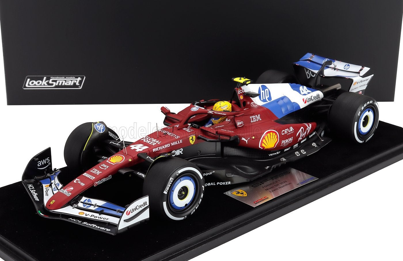 Looksmart 1:18 Ferrari F1 SF25 N44 Miami GP Hamilton, Ophalen of Verzenden, Nieuw, Auto, Overige merken