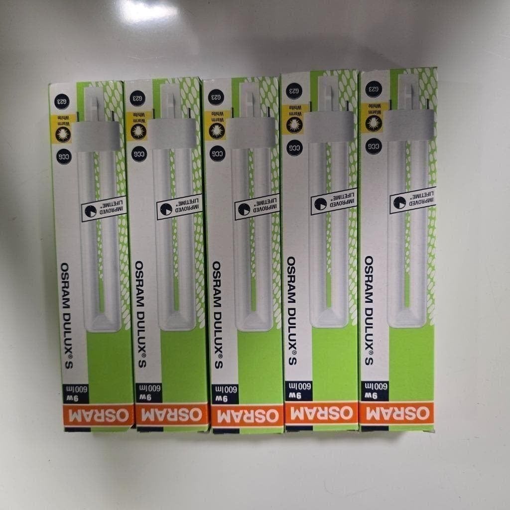 Osram Dulux S Spaarlamp - warm wit - 9W (5 stuks), Ophalen of Verzenden, Nieuw, E27 (groot), Led-lamp