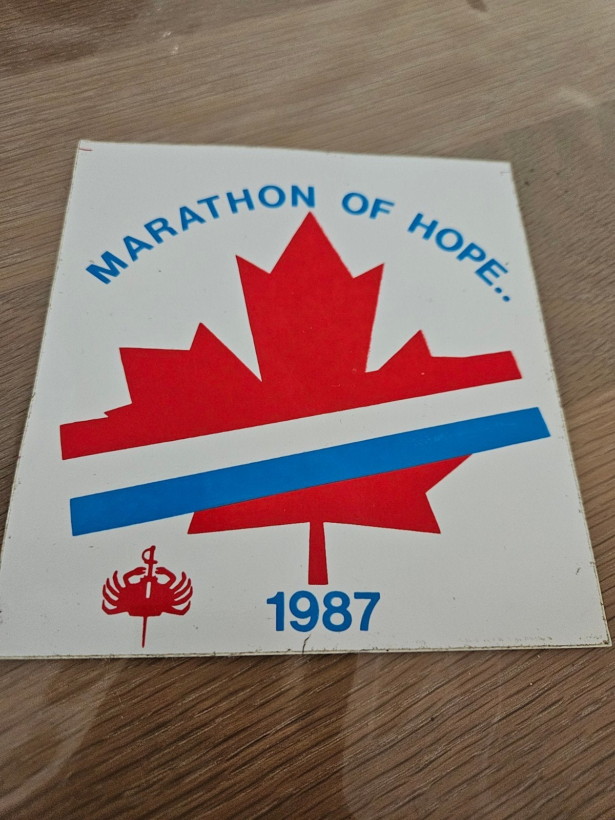 Marathon of Hope 1987 sticker, Ophalen of Verzenden