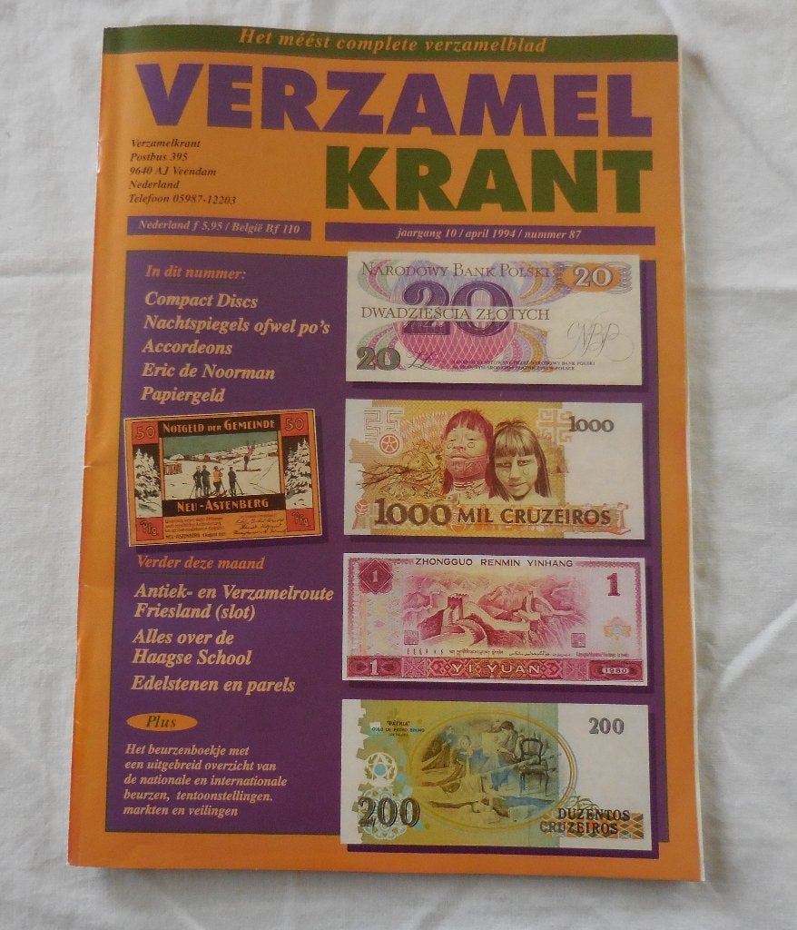 Tijdschrift Verzamelkrant april 1994, Ophalen, Gelezen, Overige typen