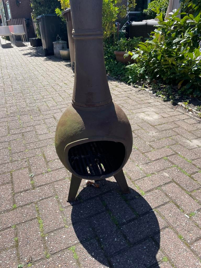 Gietijzeren buitenkachel, Tuin en Terras, Ophalen, Gebruikt