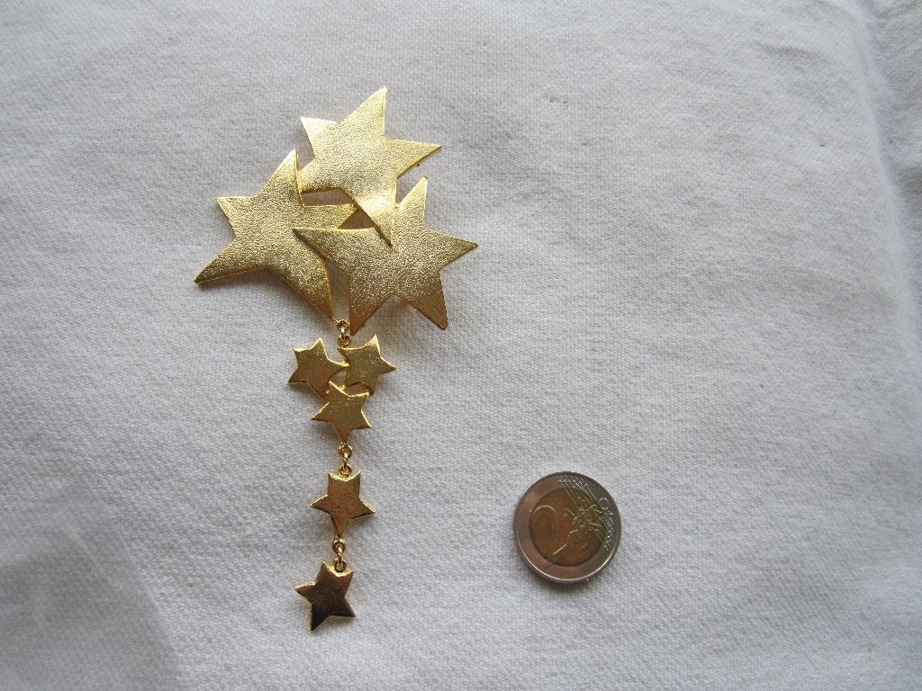 16.  Schitterende oude broche, STAR, Ophalen, Overige materialen, Broche