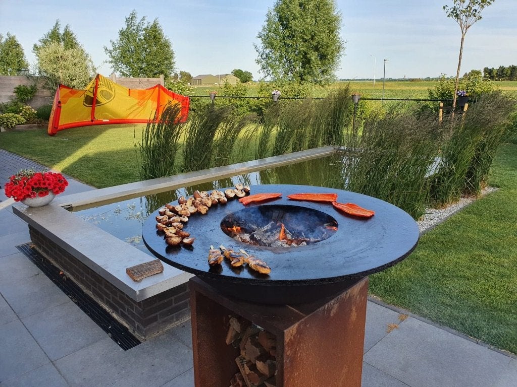 Stalen ring-barbecue, Tuin en Terras, Ophalen, Nieuw