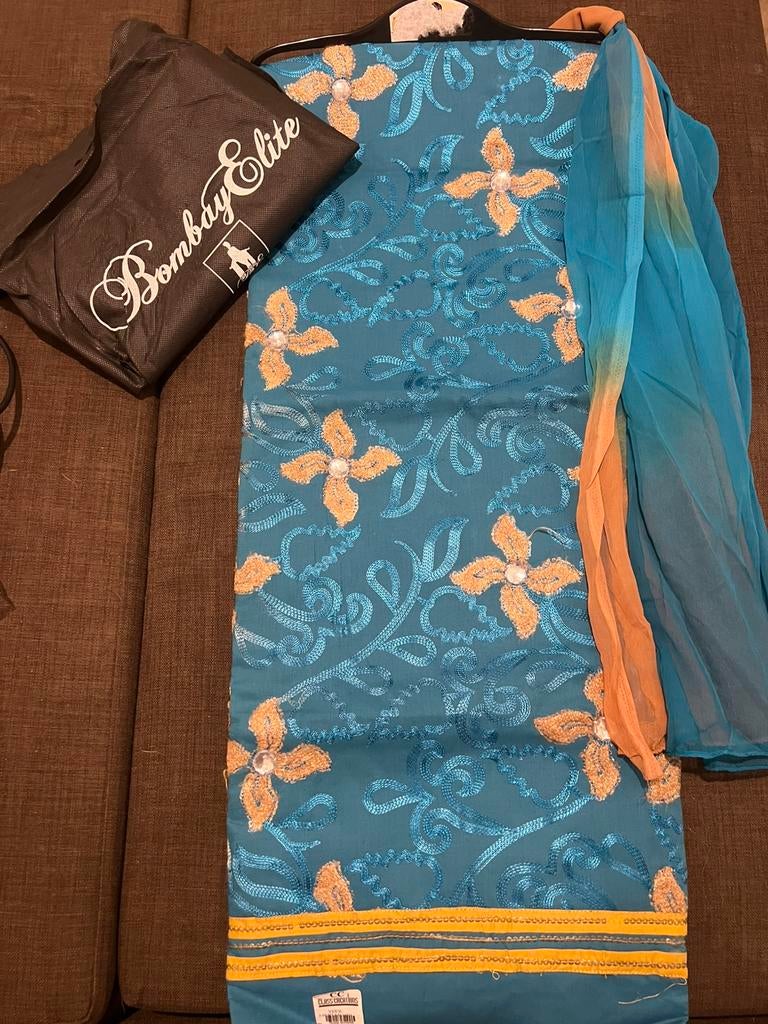 Suit material, Maat 38/40 (M), Overige typen, Blauw, Nieuw