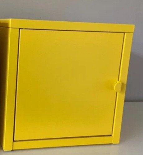 Mini vintage als nieuw geel ikea LUXHULT kubus wandkastje, Ophalen, Zo goed als nieuw, Minder dan 150 cm, Minder dan 100 cm