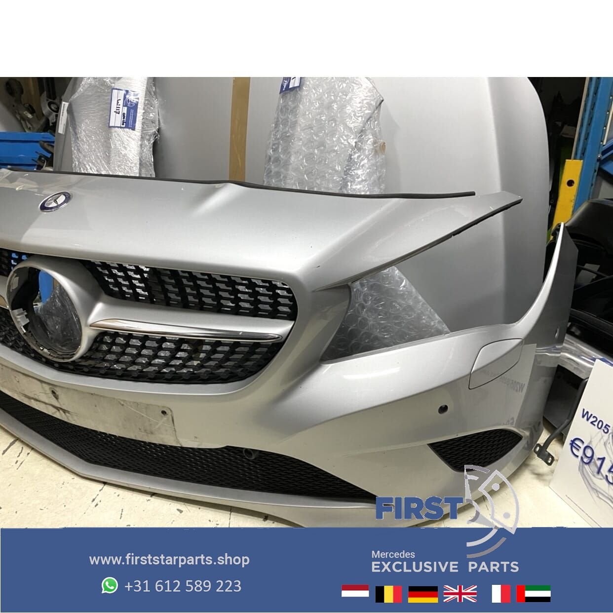 W117 CLA VOORKOP ONDERDELEN Origineel Mercedes ZILVER GRIJS, Gebruikt, -, Voor, Ophalen of Verzenden