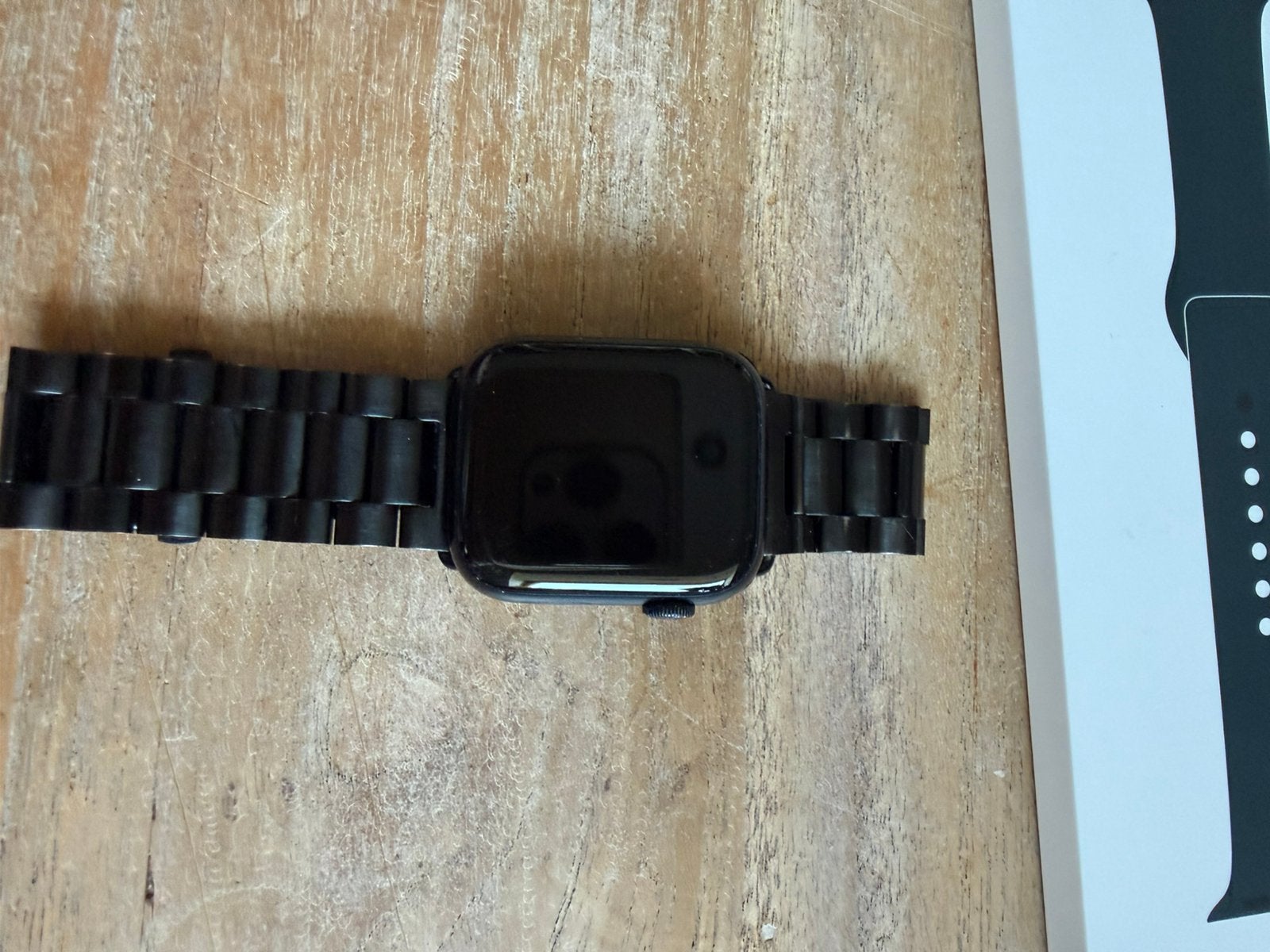 Apple watch s8 met extra band 97% batterij, Ophalen, Zwart, IOS, Zo goed als nieuw