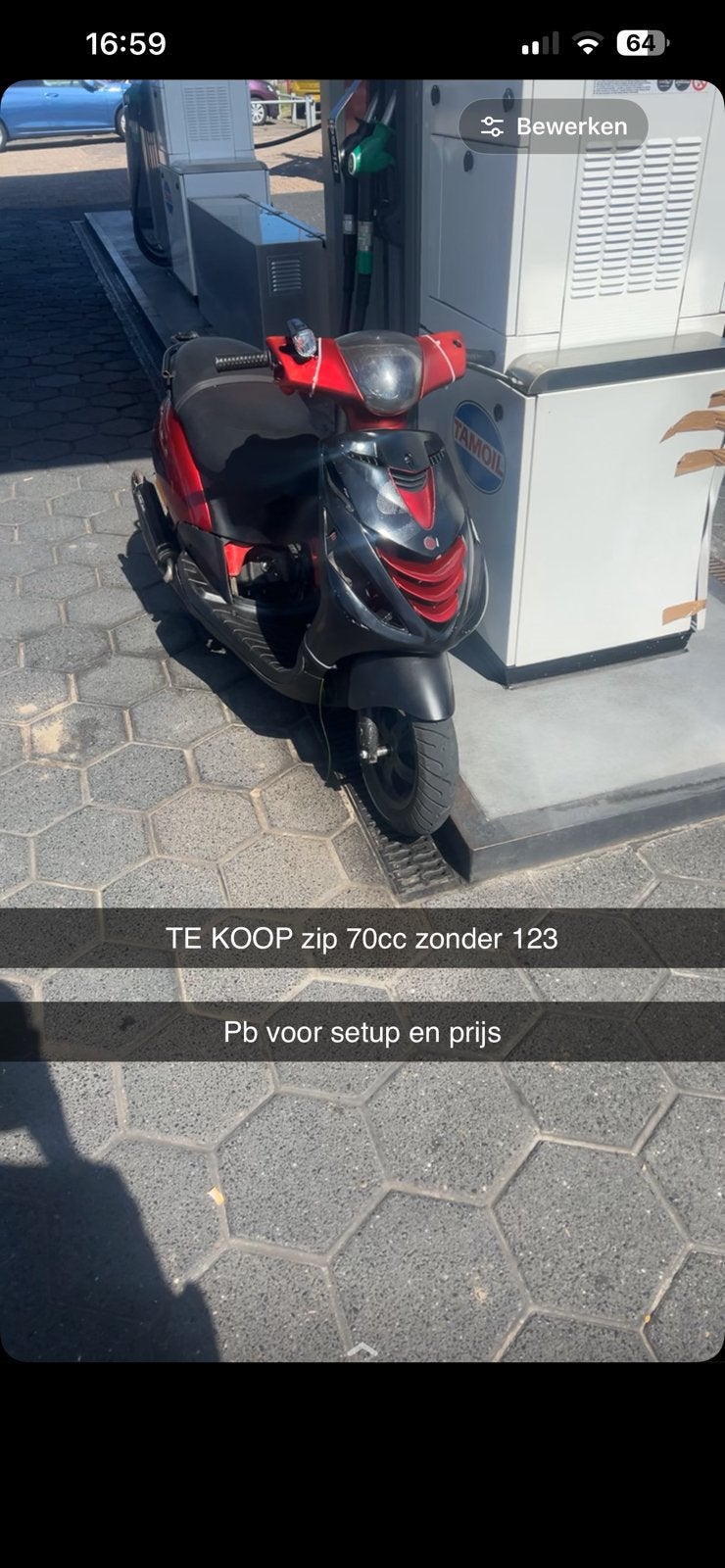 Zip 70cc zonder 123, Ophalen, Zo goed als nieuw, Tweetakt, Zip