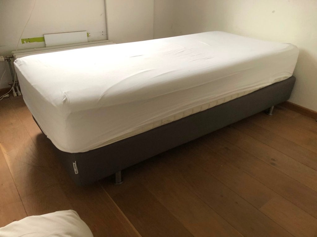 Een 1-persoons (Ikea) bed, Ophalen, Overige materialen, Gebruikt, 90 cm
