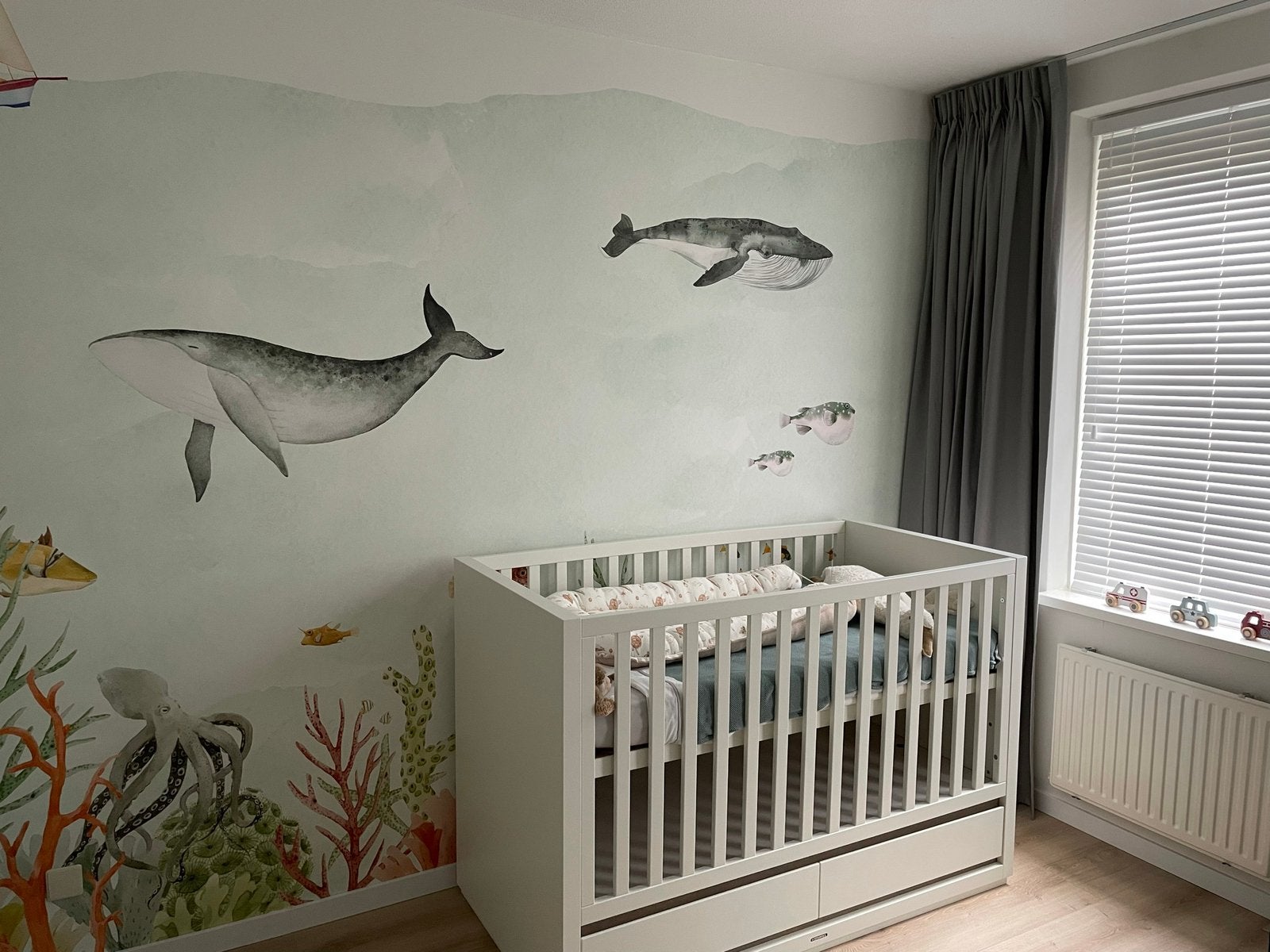 Meegroei ledikant Kidsmill Accent Shadow 70x140 cm, Ophalen, Zo goed als nieuw, Ledikant