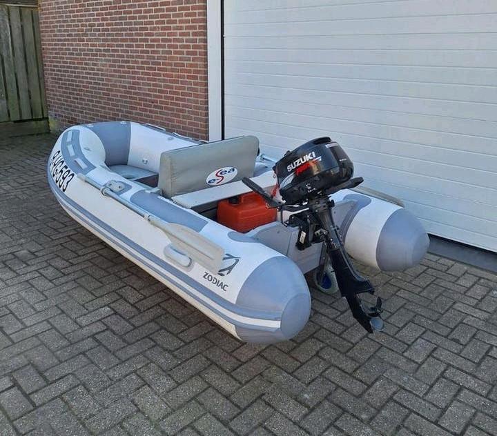 Zodiac Aero 310 +  suzuki 6pk  Honwave T40 + Honda 15 pk, Watersport en Boten, Rubberboten, Ophalen of Verzenden, Benzine, Aluminium