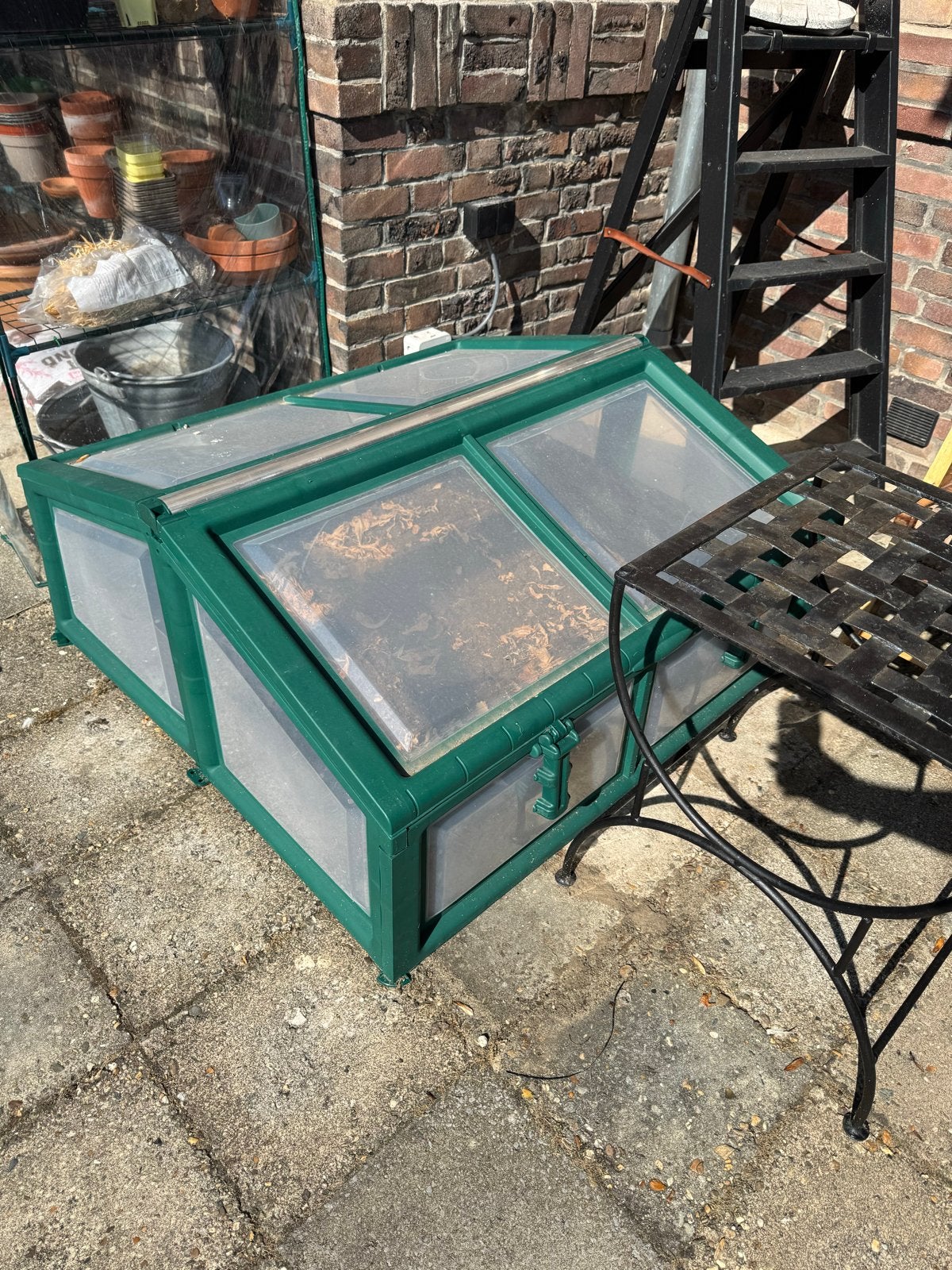 Kweekbak met houten frame en verstelbare ramen, Tuin en Terras, Ophalen, Overige materialen, Kweekkas, Polycarbonaat