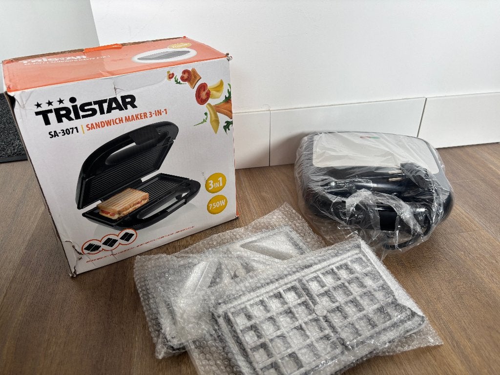 NIEUW | Tristar 3-in-1 Tosti IJzer / Wafelijzer / Grill, Ophalen of Verzenden, Vaatwasmachinebestendig, Nieuw