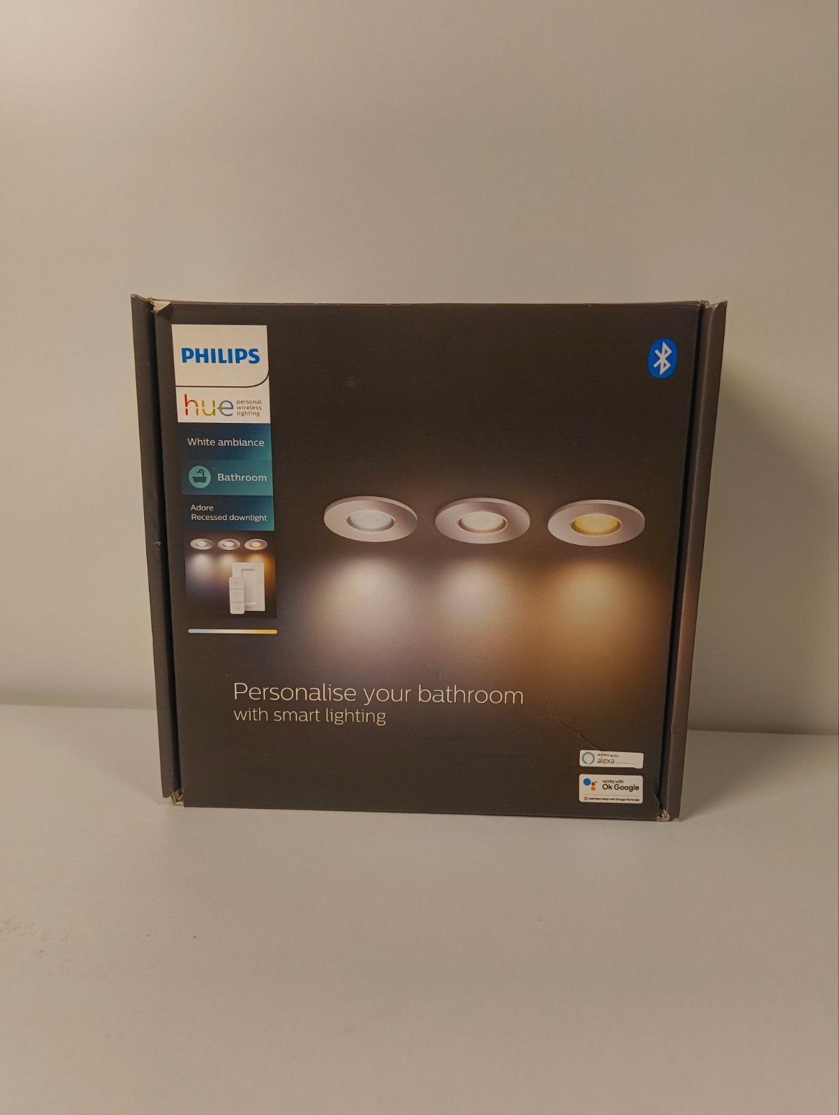 Philips Hue Adore Opbouwspot - Smart Verlichting Badkamer, Metaal, Wit, Philips Lighting, Nieuw