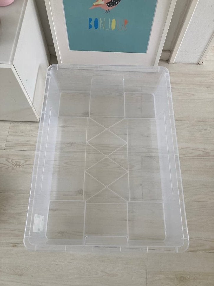 Samila Ikea transparante grote opberg BAK (zonder deksel), Ophalen, Kunststof, 50 tot 100 cm, Zo goed als nieuw