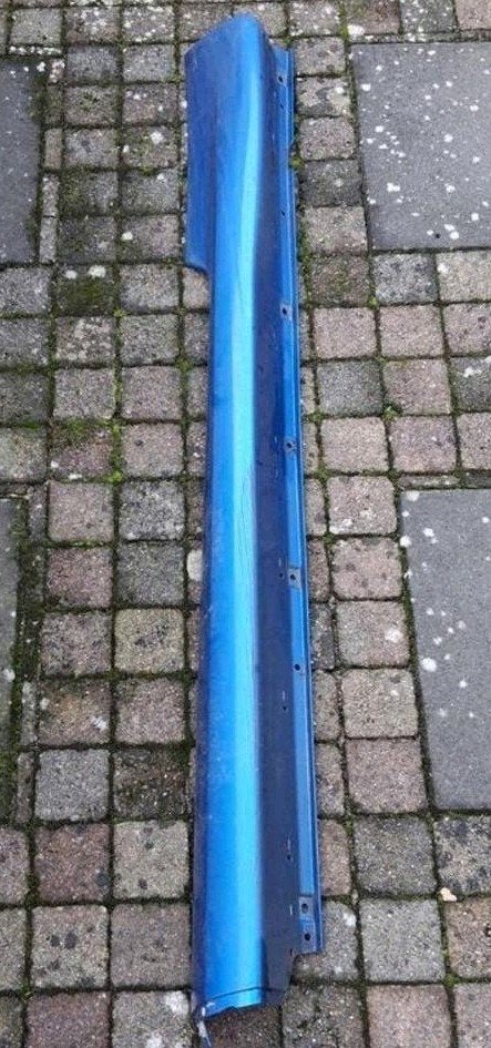Te koop: Opel corsa d sideskirts opc blauw LINKS., Ophalen, Gebruikt, Deur, Opel