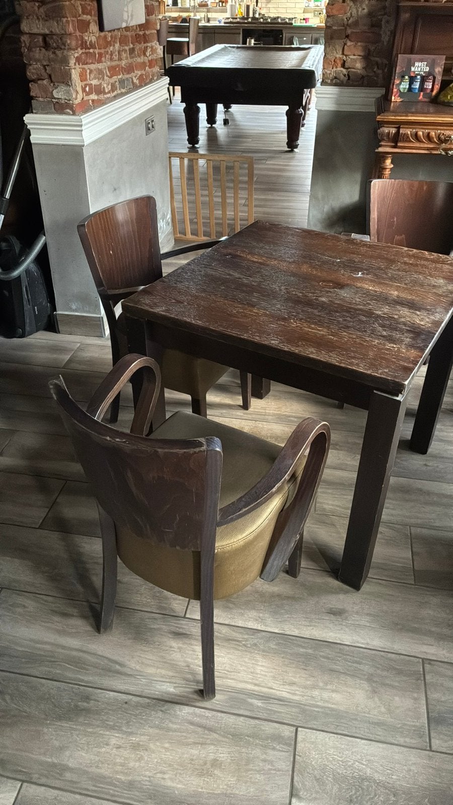 Cafe tafel, Huis en Inrichting, Ophalen, Gebruikt, 100 tot 150 cm, Vier personen