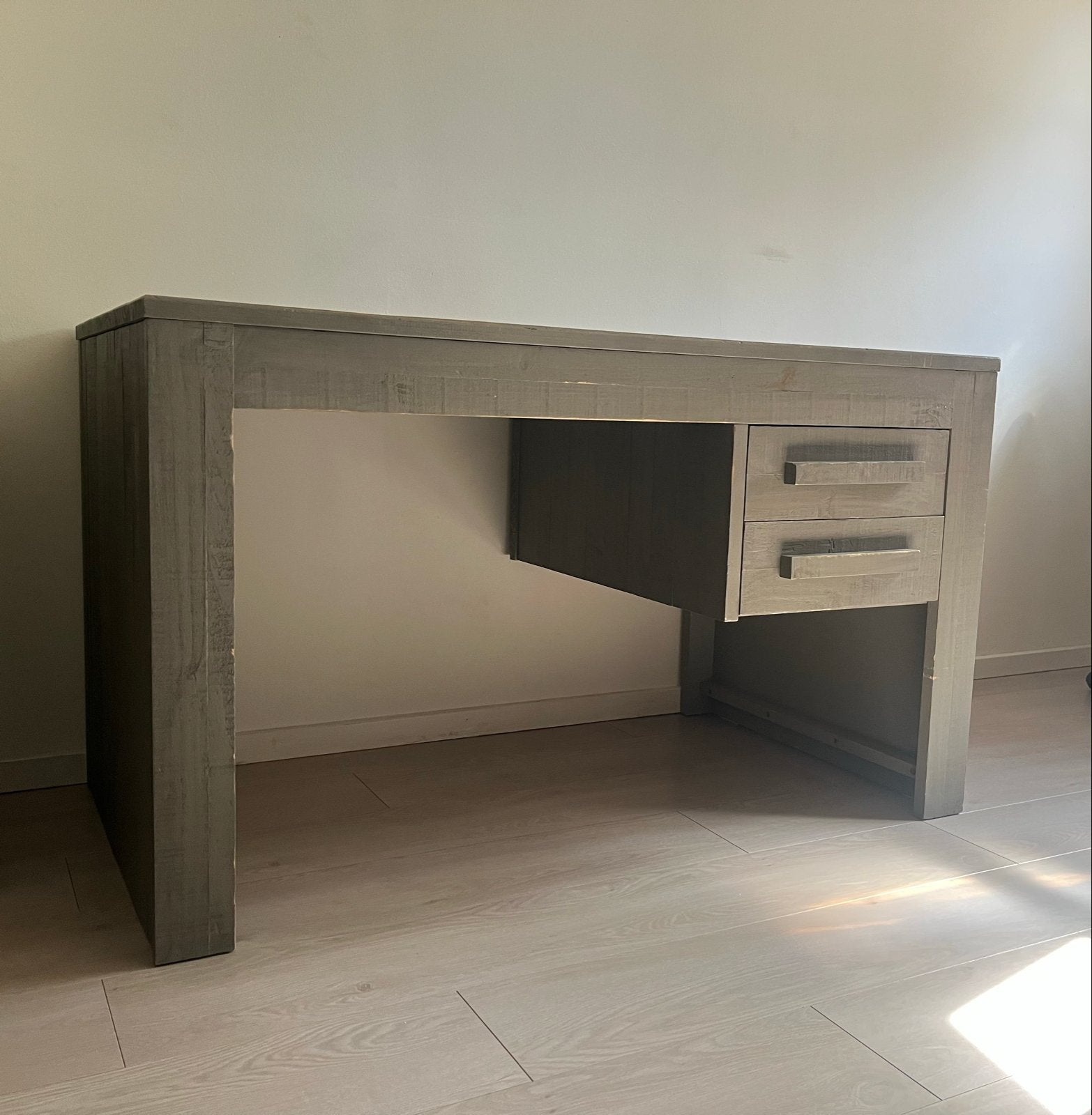 Coming Kids Zanzi bureau met 2 lades - Grijs hout, Ophalen, Gebruikt, Kinderbureau, Overige merken