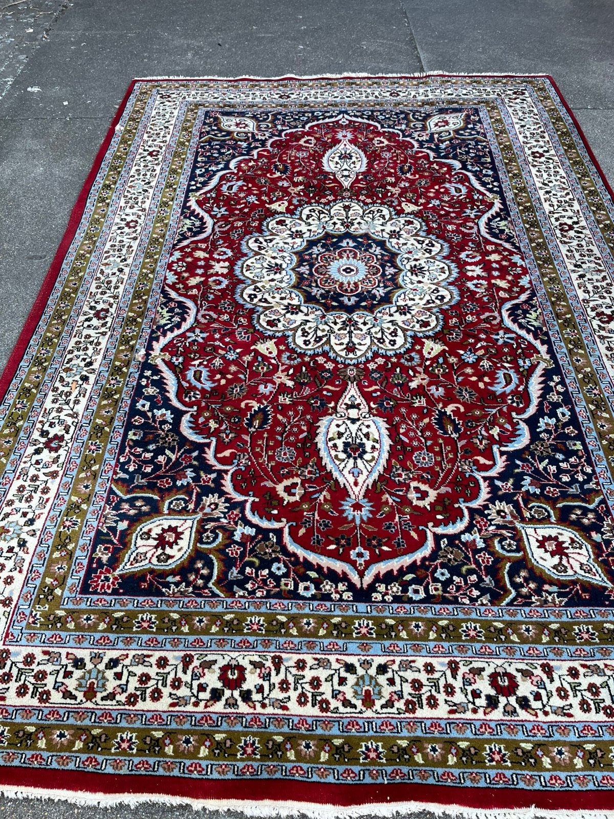 Perzisch tapijt handgemaakt iran 300x197,, Huis en Inrichting, Stoffering | Tapijten en Kleden, Ophalen, 150 tot 200 cm, 200 cm of meer