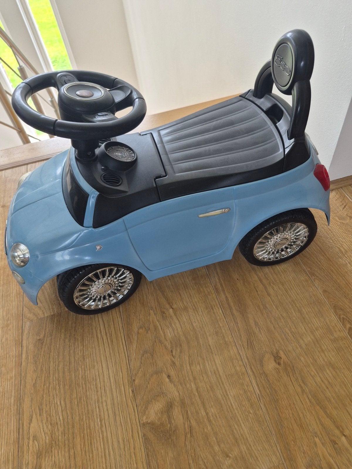 Fiat 500 loopauto / duwwagen peuter – blauw –, Ophalen