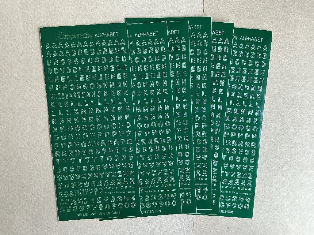Setje 6 letter vel stickers, Ophalen of Verzenden, Nieuw, Overige thema's, Overige typen