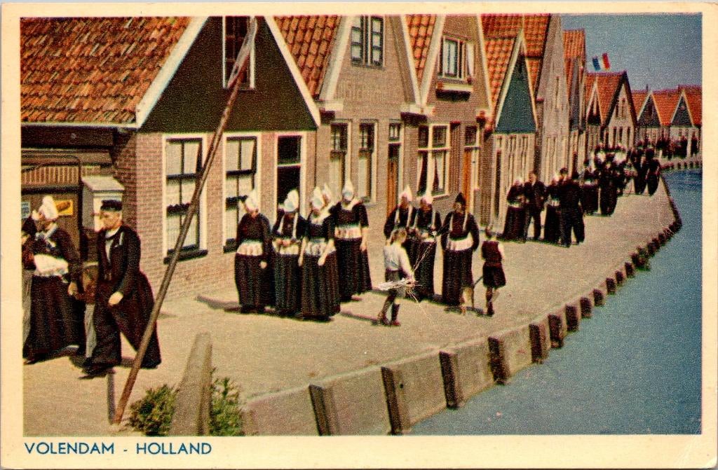 Volendam klederdracht - 5 ansichtkaarten, Verzenden, 1940 tot 1960, Ongelopen, Noord-Holland