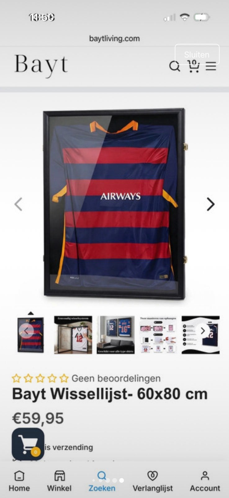 Wissellijst framed display, Verzenden, Nieuw, Hout, Zwart