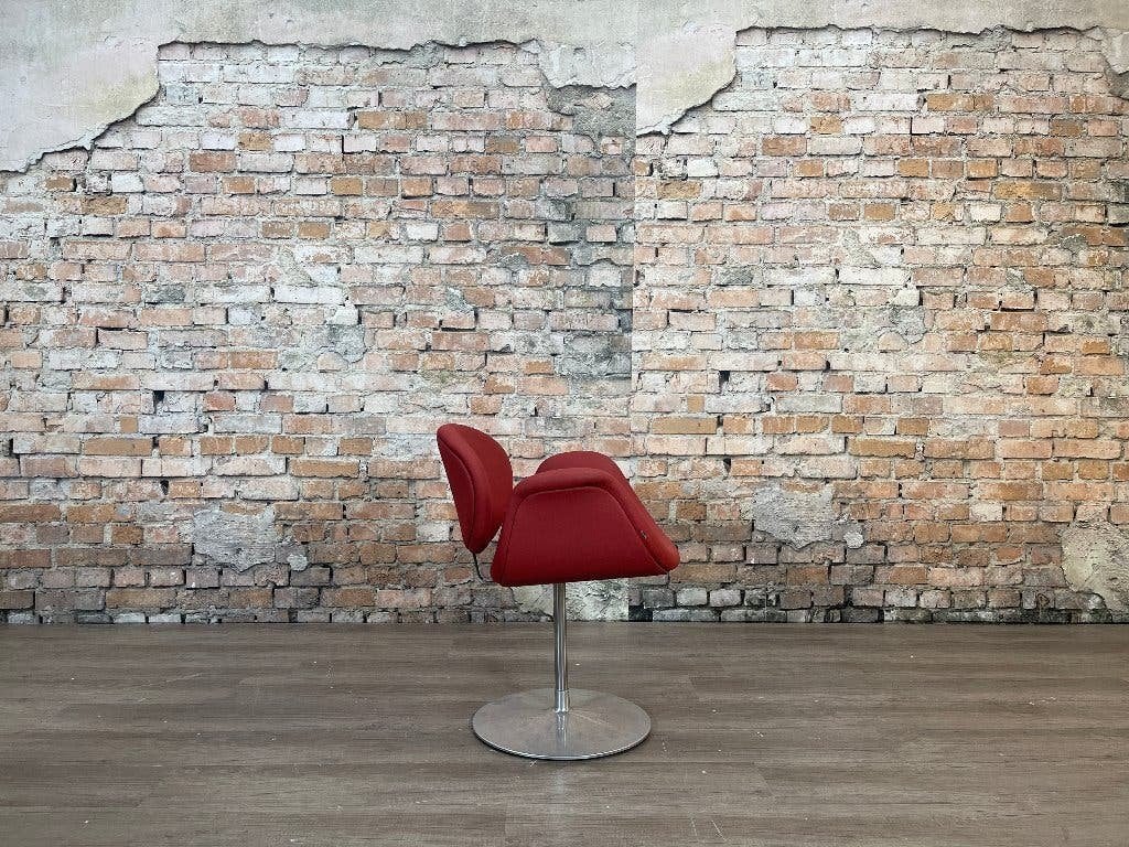 Artifort Little Tulip – Rood skai | Pierre Paulin, Huis en Inrichting, Ophalen, Design, Zo goed als nieuw, Eén