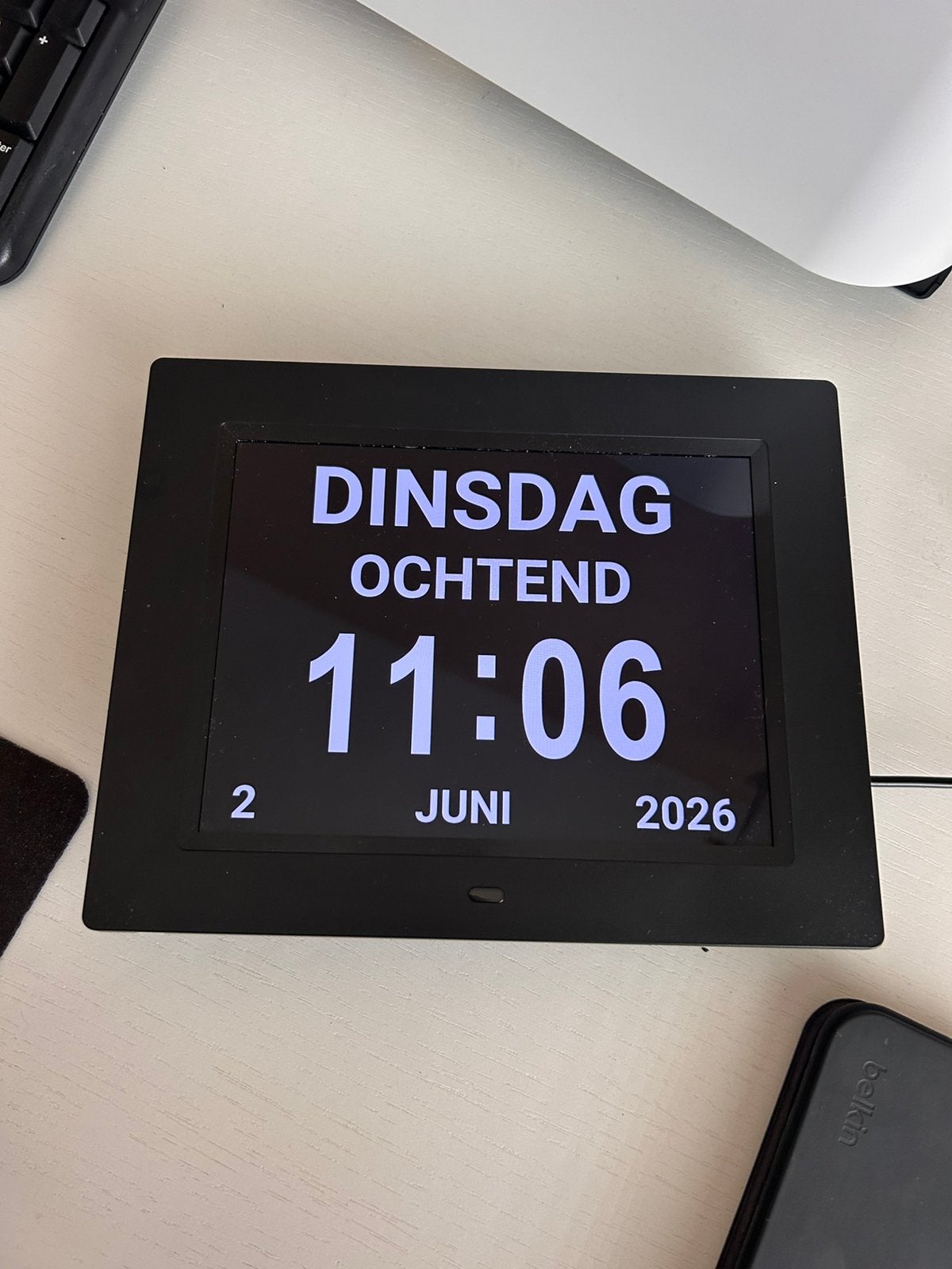 Seniorenklok, Ophalen of Verzenden, Zo goed als nieuw, Wandklok