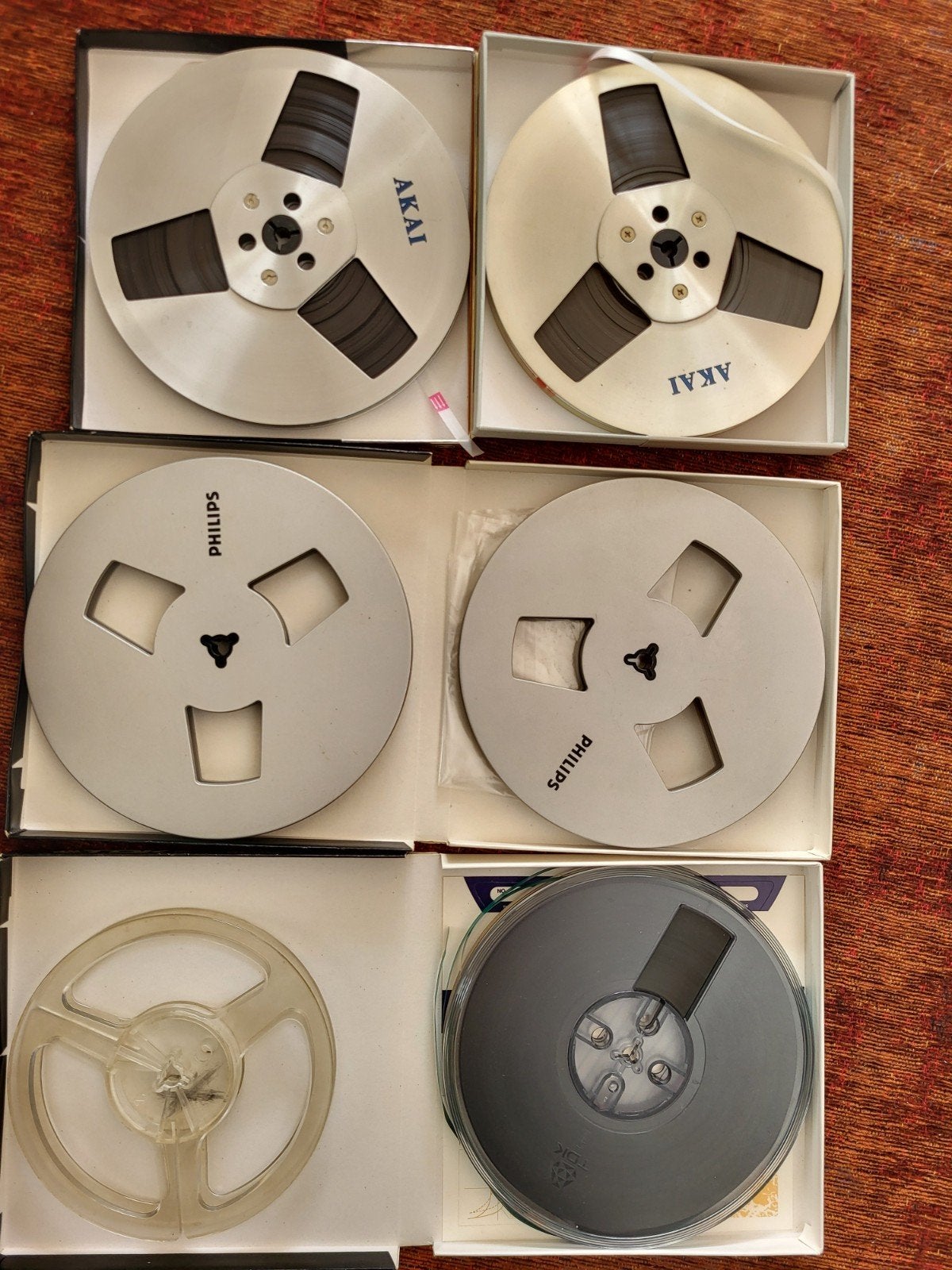 Diverse banden voor bandrecorder (Akai, Philips, TDK), Ophalen, Onderdeel, Met banden