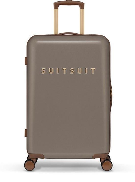 ✅NIEUW✅ SUITSUIT Fab Seventies koffer 66 cm | Taupe, 60 tot 70 cm, Hard kunststof, Ophalen of Verzenden, Nieuw