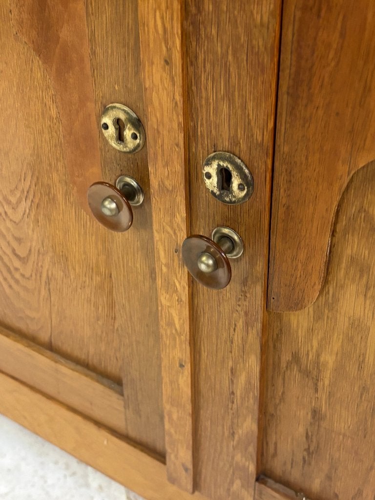 Antieke Eiken Art Deco Kastje Compact Design Gangkast, Antiek en Kunst, Ophalen of Verzenden