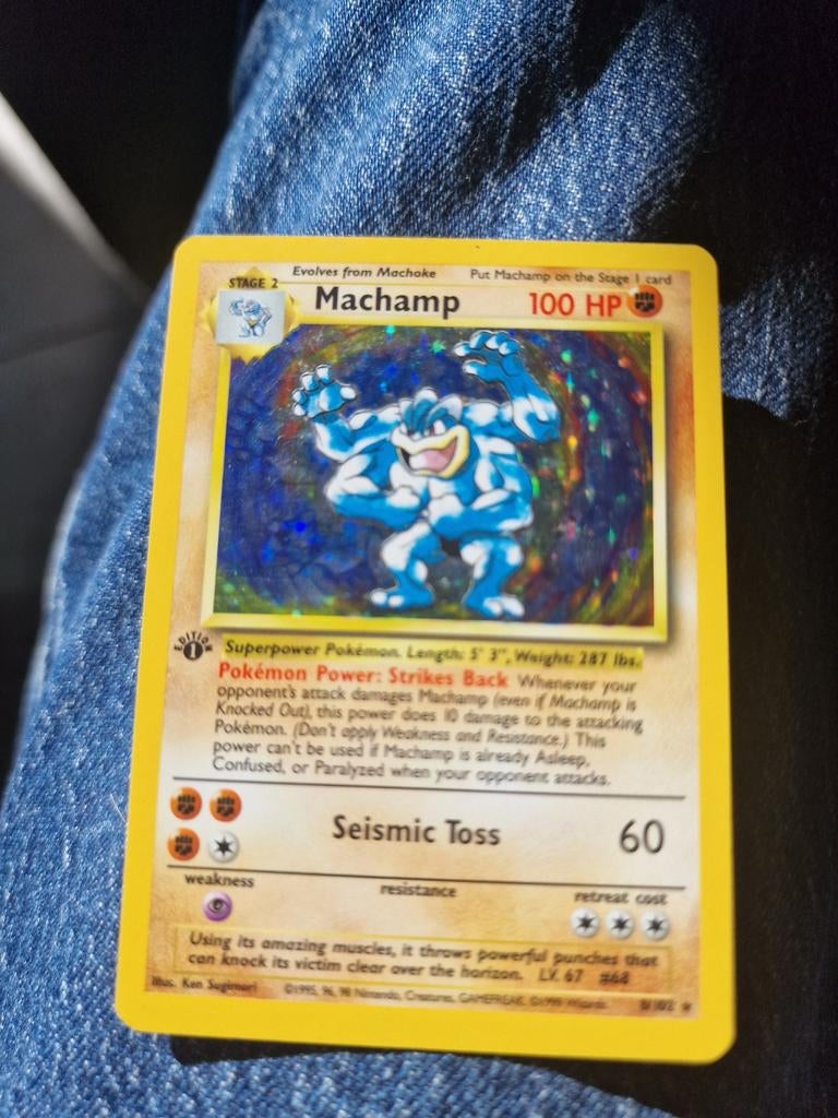 Pokémon Machamp 100 HP kaart, Ophalen of Verzenden, Gebruikt, Losse kaart