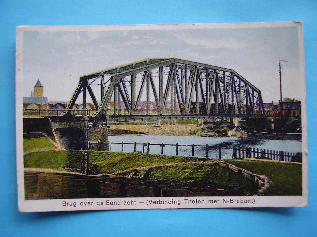 Tholen,  Brug over de Eendracht, Verzamelen, Ophalen of Verzenden, Voor 1920, Noord-Brabant