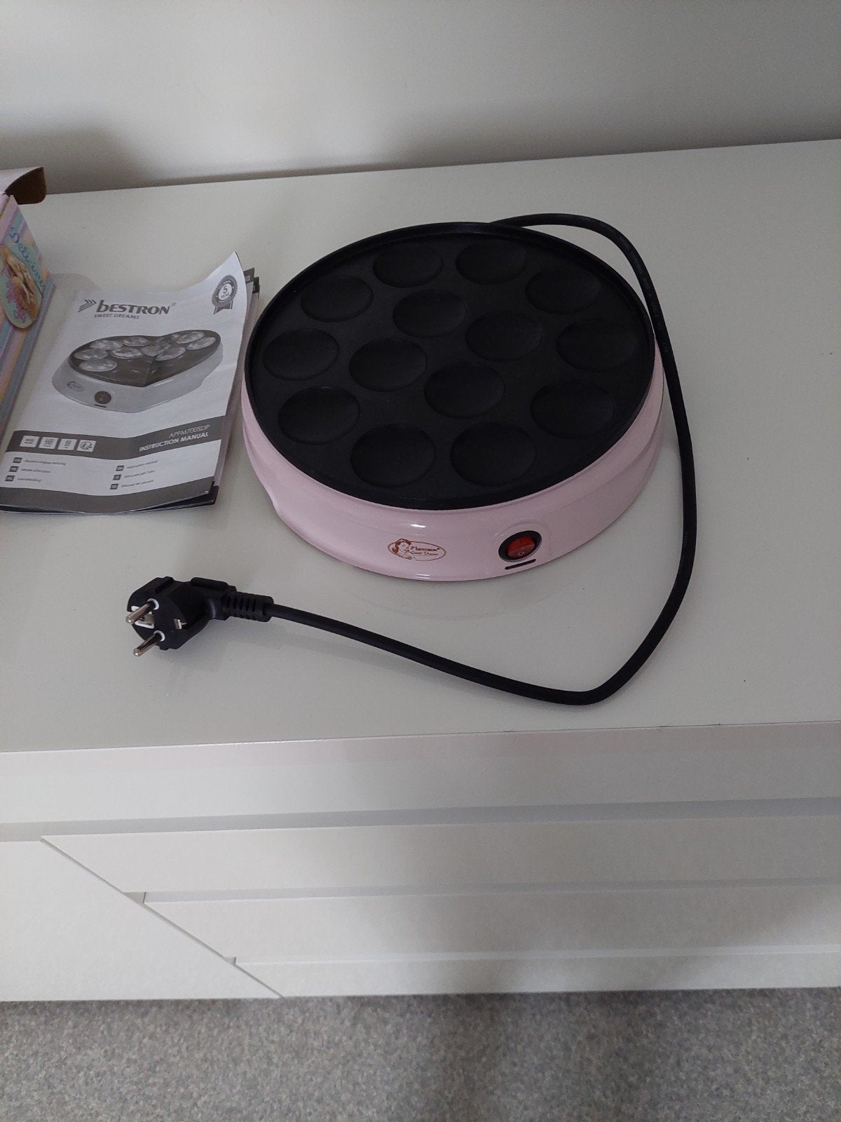 Bestron Poffertjesmaker APFM700SDP - Roze, Ophalen of Verzenden