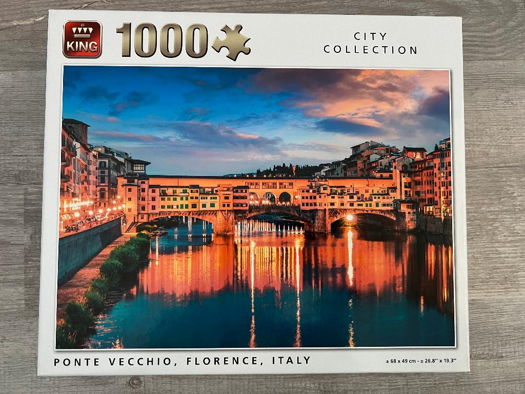 Puzzel 1000 stukjes - Ponte Vecchio, Italy, Ophalen of Verzenden, 500 t/m 1500 stukjes, Zo goed als nieuw, Legpuzzel