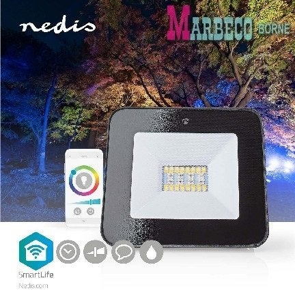 Tuinverlichting, SmartLife Schijnwerper, Floodlight, Nedis SmartLife, Nieuw, Info@marbeco.nl, Overige materialen