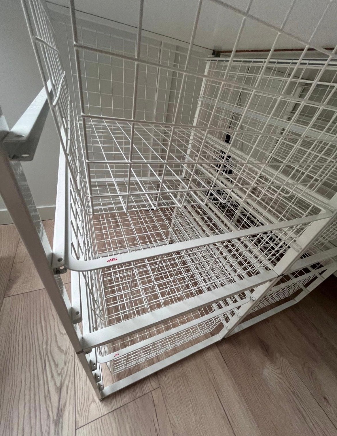 2x Elfa metalen opbergkasten met draadmanden, Huis en Inrichting, Kasten | Overige, Ophalen, Gebruikt