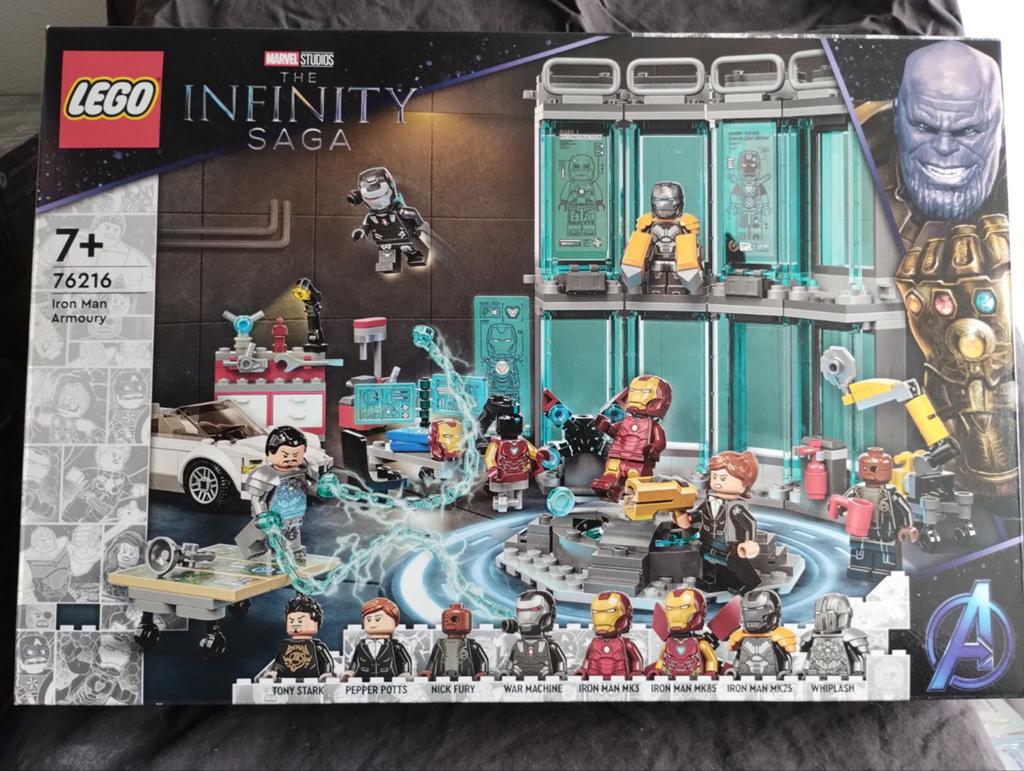 LEGO Marvel Iron Man Armory 76216 - Nieuw in doos, Inclusief minifiguren, Marvel, Lego, Nieuw
