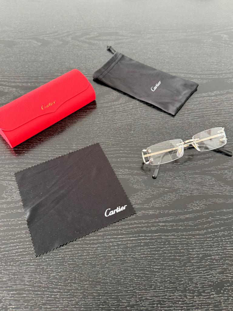 Cartier Bril Zilver, Overige merken, Gebruikt, Overige kleuren, Ophalen of Verzenden