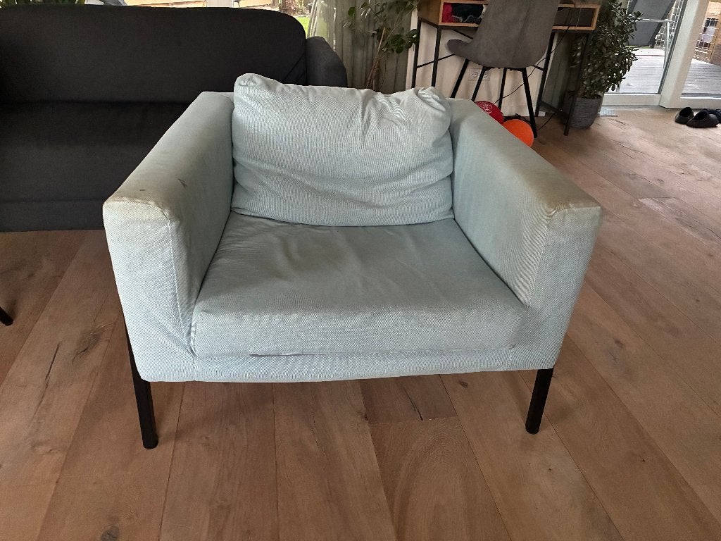 stoel, Ophalen, Gebruikt, Blauw, Eén