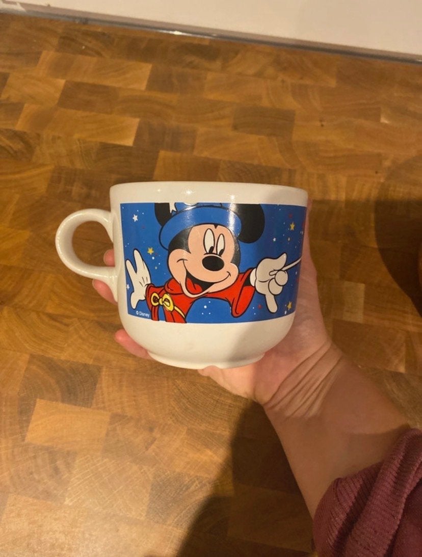 Vintage Disneyland Parijs Mickey Mouse Mok, Ophalen of Verzenden, Mickey Mouse, Gebruikt, Servies