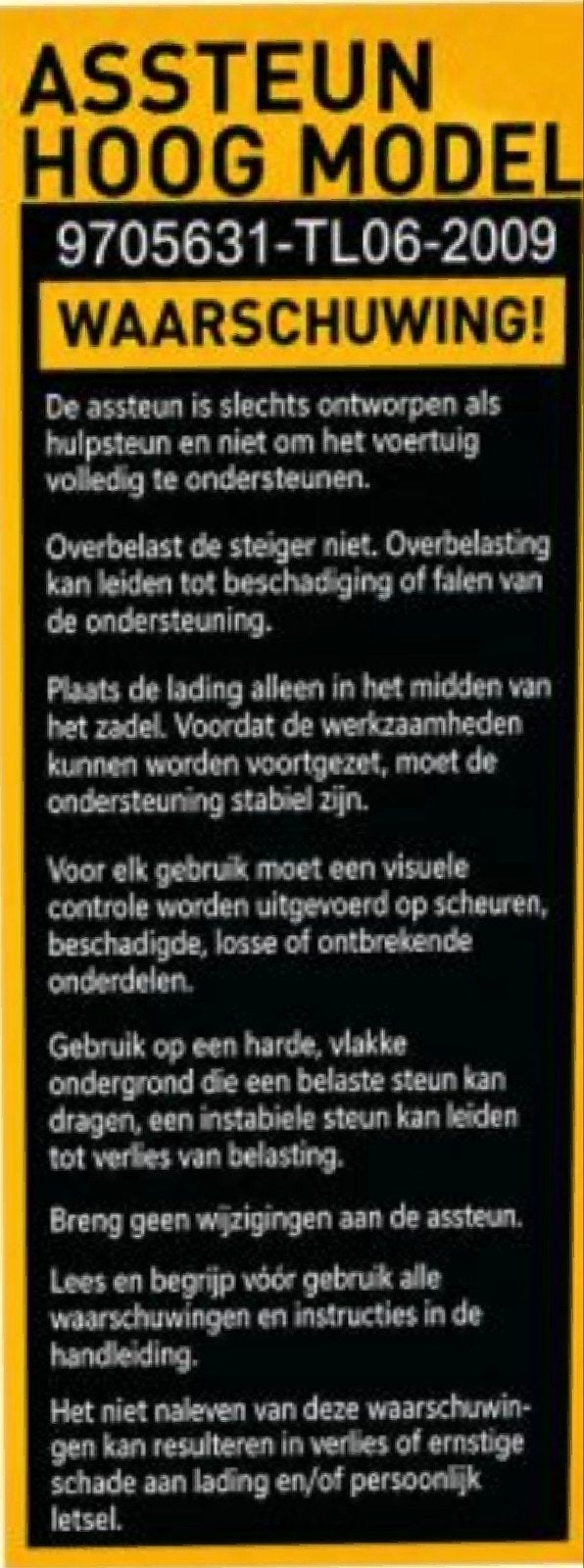 Assteunen hoog 2 ton, Ophalen, Nieuw