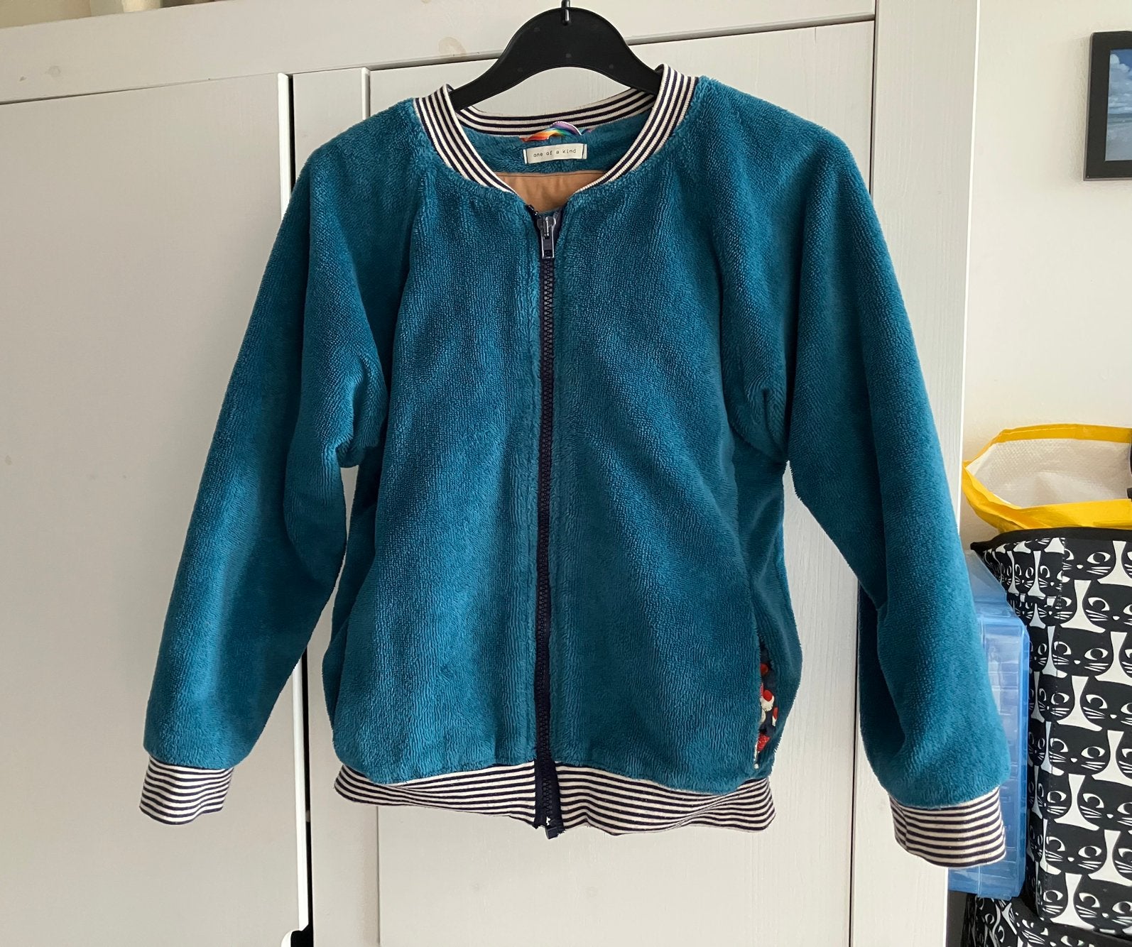 Fleece jas +- maat 134/140, Ophalen of Verzenden, Gebruikt, Meisje, Jas