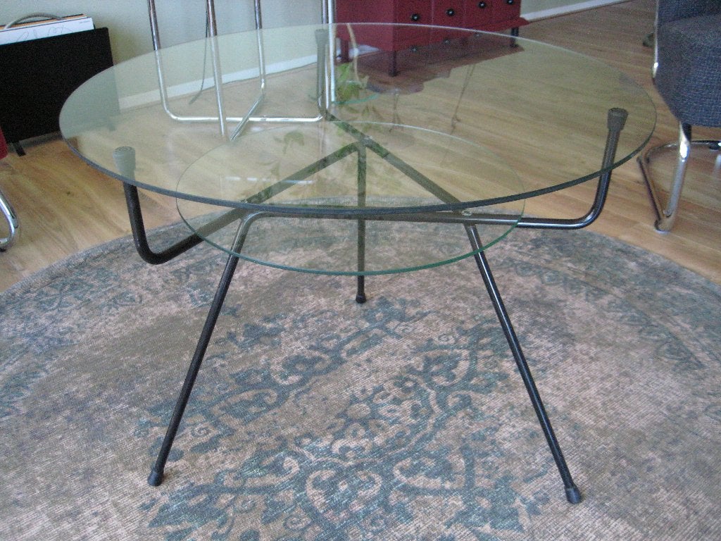 W.H. GISPEN salontafel model 509 (voor KEMBO), Ophalen, 50 – 75, Rond, 50 tot 100 cm